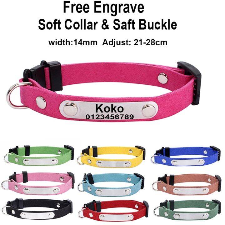 Pet Collars Dog Cat Name Tag Antilost ID Dog Tags Collars Free