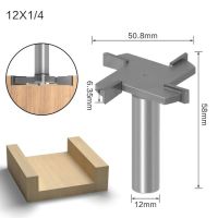 1ชิ้น1/2Quot; 12มิลลิเมตรก้าน4ขอบ T ประเภท Slotting ตัดเครื่องมืองานไม้เราเตอร์บิตสำหรับไม้อุตสาหกรรมเกรดมิลลิ่งตัด Slotting