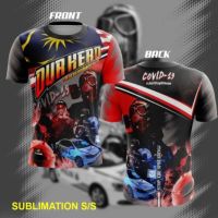 เสื้อ sublimation เสื้อยืดฮีโร่ covid19 ของเรา