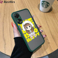 Jizetin เคสโทรศัพท์แบบแข็งสำหรับ OPPO A78 4G,เคสป้องกันกล้องมีน้ำค้างแข็งโปร่งใสการ์ตูนตาโตซุกซนน่ารักน่ารักสำหรับเด็กผู้หญิง