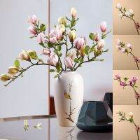 New Artificial Magnolia Flower Branch For Home Living Room Decoration Fake Silk Plant Wedding Party Simulation Flower Bouquet