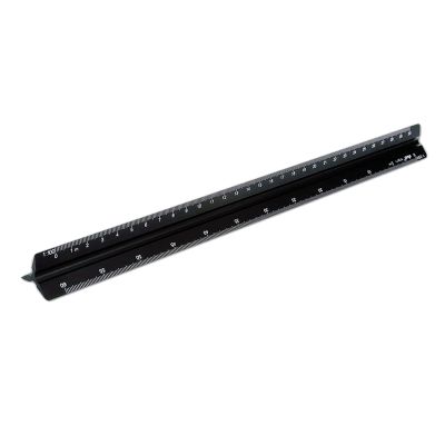 Architectural Ruler 30 cm Aluminum Triangular Ruler Various Scales 1:20, 1:25, 1:50, 1:75, 1:100, 1:125 for Architects