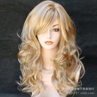 [Free ship] Cos wig and golden anime AliExpress hot high quality temperature silk