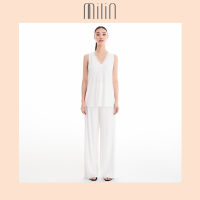 [MILIN] Wide leg mid-rise allover sequin pants กางเกงขายาว ผ้าเลื่อม ทรงขาบาน Trudy Pants สีขาว สีดำ สีชมพู