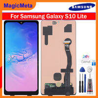 MagicMeta จอ OLED ขนาดเล็กสำหรับ Samsung Galaxy S10 Lite SM-G770F กับ Digitizer ประกอบเต็มตัวเครื่อง