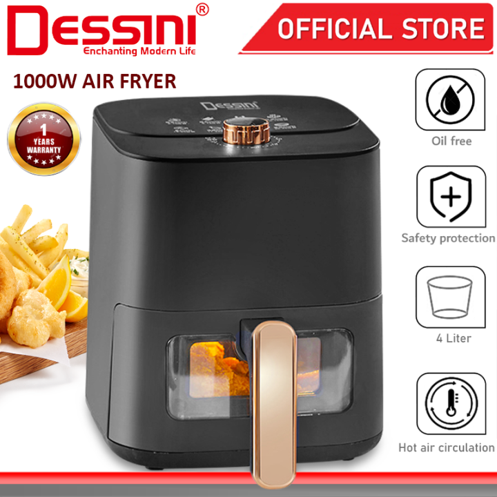 Dessini Italy Af 45 Electric Oven Convection Air Fryer Toaster Timer