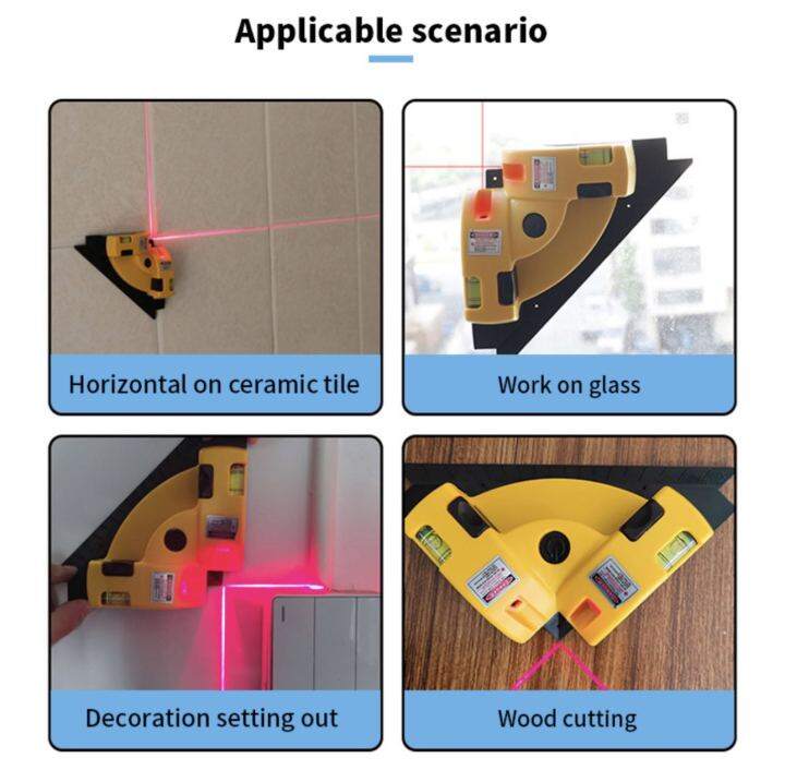 Laser Chalk Line Projection 90 Degree LASER LEVEL Right Angle Vertical