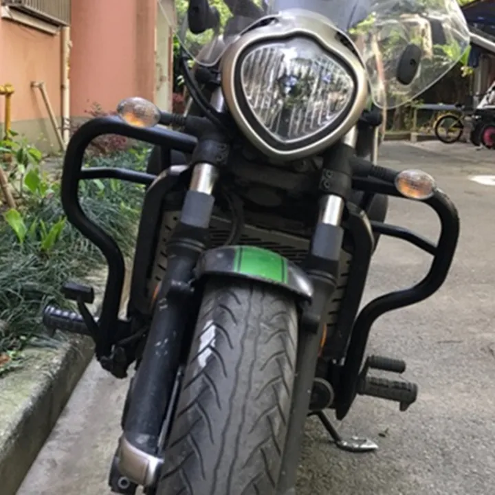 Coussin arrière de dossier de passager détachable, barre Sissy noire, pour Kawasaki Vulcan S EN