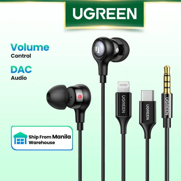 UGREEN Hitune 3.5mm Type C DAC Audio Jack Earbuds with Microphone