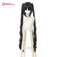 L-email wig Sword Oratoria Hestia Kami Sama Cosplay Wigs Long Black Loose Wave Ponytails Cosplay Wig Synthetic Hair Gift ของขวัญ