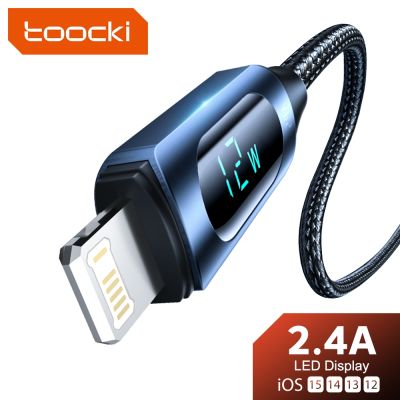 สายสำหรับ iPhone USB Toocki,14 13 Pro ที่ชาร์จความเร็วสูงสูงสุดสายชาร์จ2เมตรสาย2.4A 12 11 X XR 8 7