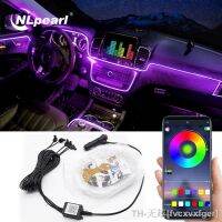 【hot】✚✺  5IN1 6M Car Ambient Interior with App Optic Atmosphere Strip Lamps