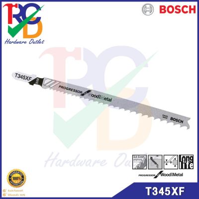 BOSCH T345XF ใบเลื่อยจิ๊กซอตัดไม้ตัดเหล็ก อเนกประสงค์ (ราคาต่อใบ)