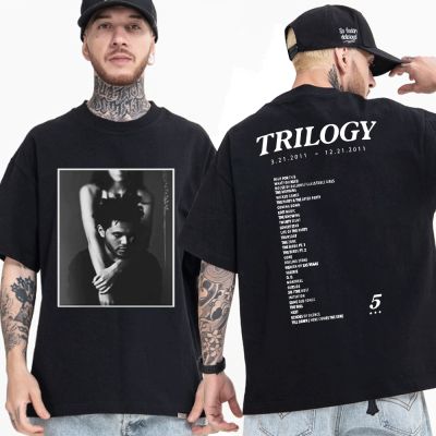 The Weeknd Trilogy T Shirt Mens Hip Hop Rock Oversized Short Sleeve Tee Shirt Tops 100% Cotton Harajuku T-shirt Streetwear XS-4XL-5XL-6XL