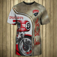 2023 NEW Kawasaki Short Sleeve T-shirt with Ducati 3d Logo, Suitable for Men in Summer fashion