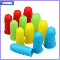 MUMU 5pcs งานฝีมือ ฉนวนกันความร้อน ปลอก ปลอกนิ้วซิลิโคน ที่ป้องกันนิ้ว กันลื่น ฝาครอบการ์ด