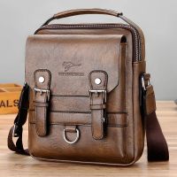 Kangaroo Luxury Brand Mens Shoulder Bag Vintage Messenger Bag Brown Black Leather Men Handbag PU Leather Crossbody Bags For Men