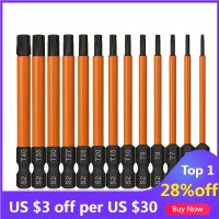 ✜▽ 13Pcs 75mm Torx Bit Set Security Torx Star Bits 1/4 Inch Hex Shank Tamper Resistant Screwdriver Bit with Magnetic Tip