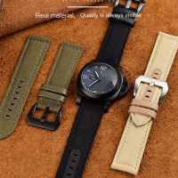 For Panerai PAM111 441 616 1305 692 1950 359 Nylon Watch Strap Thick Canvas 22Mm 24Mm Watchband Retro Khaki Army Green Wristband