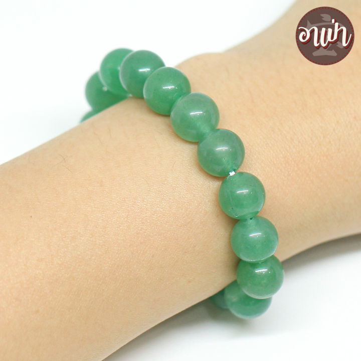 อาเป่า-หินอเวนเจอรีน-อะเวนจูรีน-green-aventurine-ขนาด-10-มิล-คัดหิน-เสริมโชคลาภจากการเสี่ยงดวง-การแข่งขัน-และการออกเดทกับคนรัก-กำไลหินสี