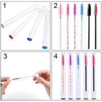 50Pcs แปรงขนตา Tube Reusable แปรงคิ้ว Mascara Wands แต่งหน้า Applicator Lash Spoolie Eyelash Extension อุปกรณ์เสริม