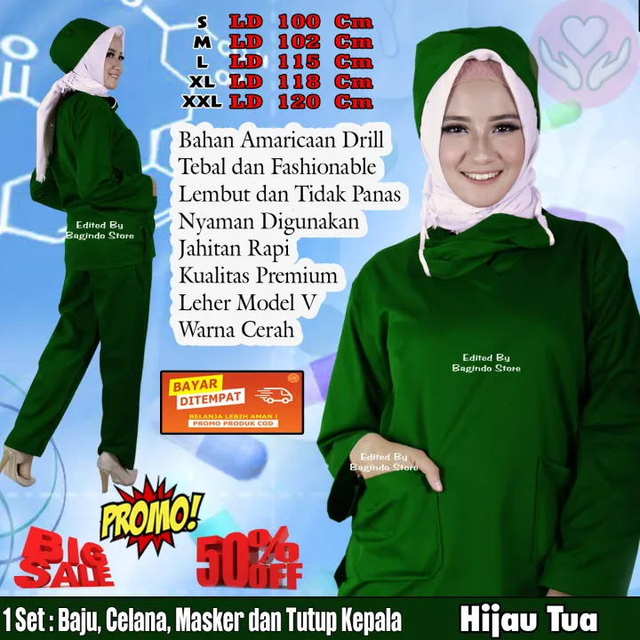 Seragam Perawat / Baju Ok Lengan Panjang / Baju OK / Seragam Medis ...