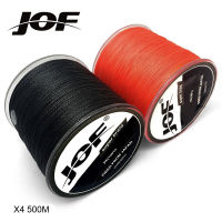 JOF ใหม่เอี่ยมเอ็นตกปลาถัก PE 10-80LB 4เส้น500เมตรสีเขียว/ดำ/ส้ม/หลากสีบรรทัด Multifilament