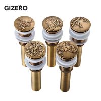 Bathroom Lavatory Basin Sink Pop Up Drain Antique Finish Brass Material Clic-clac Waterlet Vanity Sink Waste Drainer ZR2020