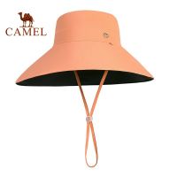 Camel ร่มพับได้50 + หมวก UV พับได้ของผู้หญิงหมวกชาวประมงหมวกชายหาดผ้าคลุมหน้ากลางแจ้ง