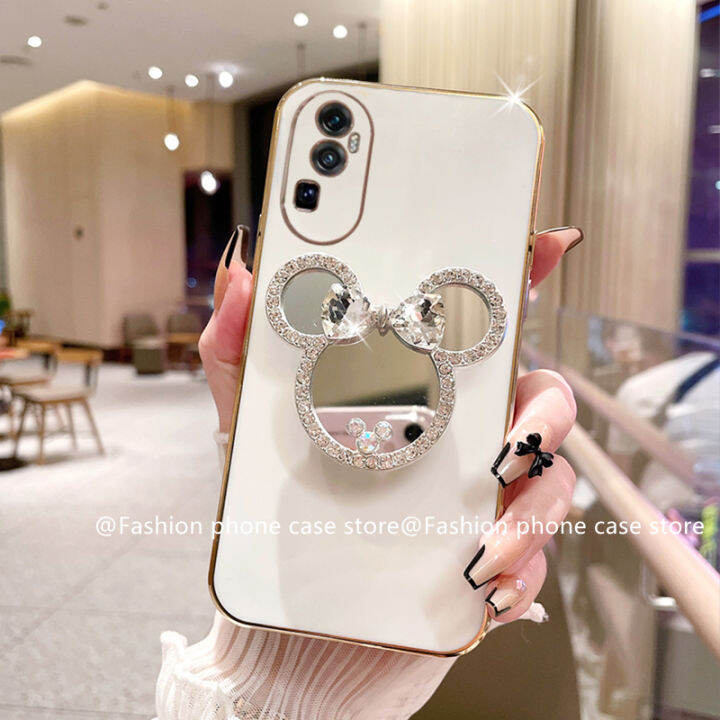 เคสโทรศัพท์-oppo-reno-10-reno10-pro-plus-5g-phone-case-เคส-oppo-a78-nfc-4g-เคสลูกอมชุบน่ารักการ์ตูน-rhinestone-แต่งหน้าที่วางโทรศัพท์กระจกนิ่ม2023