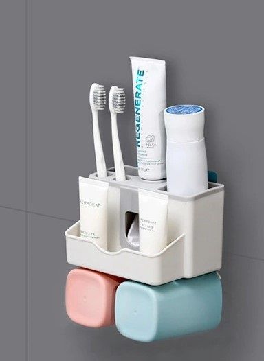 เครื่องบีบยาสีฟัน-พร้อมแก้ว2ใบ-3ใบ-4ใบ-ที่วางแปรงสีฟัน-ที่วางของในห้องน้ำ-ที่เก็บเครื่องสำอาง-ที่แขวนไม้แปรงฟัน-ที่เก็บสกินแคร์