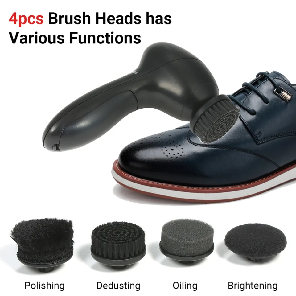 Electric Shoe Cleaner Brush, Electric Shoe Polisher Brush Shoe Shiner Dust  Cleaner Portable USB Leather Cleaner Care Kit for Leather Shoes Sneaker