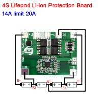 4S 12.8V 14.4V 16.8V Lifepo4แผ่นป้องกันลิเธียมลิโพ Li-Ion 12V 18650 BMS 20A จำกัด14A 4 Cell Pack 3.2V 3.7V