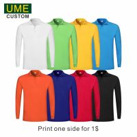 New Breathable Cheap Long Sleeve Polo Shirt Personal Group Custom Embroidery Mens Long Sleeve Polo Shirt Cheap