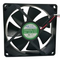 【cw】 New Tianxuan tx9025l12s 12V 0.16A 9cm 9025 cooling fan 2 wire wine cabinet refrigerator thermostat