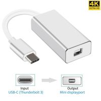 อะแดปเตอร์แปลง USB C to Mini DP 4K 60hz Type C to Mini Display Port สำหรับ  Macbook Pro, Lenovo T470, to LED Cinema Display /Dell Monitor