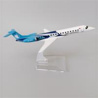 แอร์แอโรมองโกเลียเอร์เจ ERJ145 JU-1800สายการบิน1/400รถยนต์ไดคาสโมเดลเครื่องบินทำจากโลหะอัลลอยเครื่องบินโมเดลและเครื่องบินยึด16ซม.