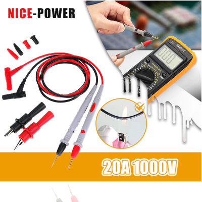 Probe Test Leads Pin Digital Multimeter Soft-Silicone-Wire Needle-Tip Wire Cable 20A 1000V For LED Tester Multimeter Accessories