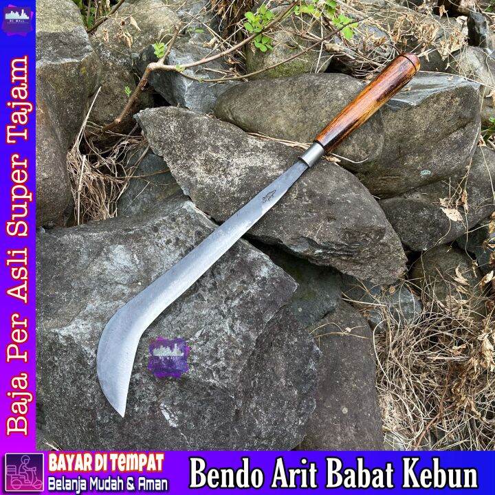 Bendo Asli Baja Per Mobil Asli Super Tajam Bendo Lengkung Gagang Kayu