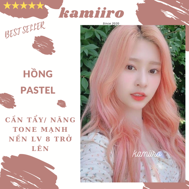 Thuốc nhuộm tóc hồng pastel Kamiiro là giải pháp hoàn hảo cho những người yêu thích màu hồng nhạt. Với Kamiiro, bạn có thể thỏa sức sáng tạo và trở thành nữ thần tuyệt đối với hình ảnh thuốc nhuộm tóc hồng pastel này.