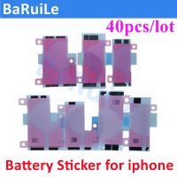BaRuiLe 40pcs Battery Sticker for iPhone 12 13 mini XR XS X 6S 7 8 14 Tape Adhesive Pull Trip Glue