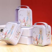 1PCs Vintage Small Suitcase Storage Tin Metal Candy Box Gift Box Cookie Gift Box Small Suitcase Sundries Organizer Storage Can