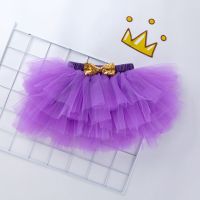 【CC】ↂ  2022 Pettiskirt Baby Tutu Skirt Toddler Gold Bow Skirts Birthday New 0-2 years old