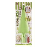 KOKUBO เครื่องมือครัวมีดพลาสติกยืนความปลอดภัย สีเขียว