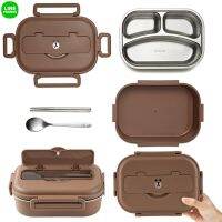 ✐ Line Friends Kawaii Bento Box Lunch Box Brown Doll Set Cartoon Cute Student Portable Stainless Steel Chopsticks Spoons Lunch Box