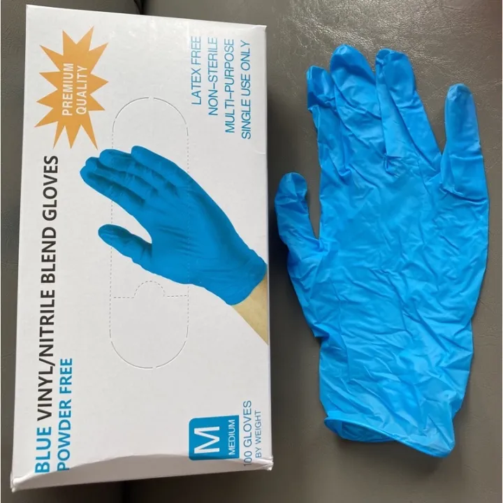 Blended Nitrile & Vinyl Gloves, size S/M/L, no powder, multipurpose Lazada PH