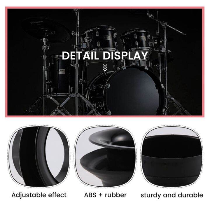 bass-drum-enhancer-abs-rubber-bass-drum-kick-enhancer-with-black-port-hole-protector-mic-hole-drum-head