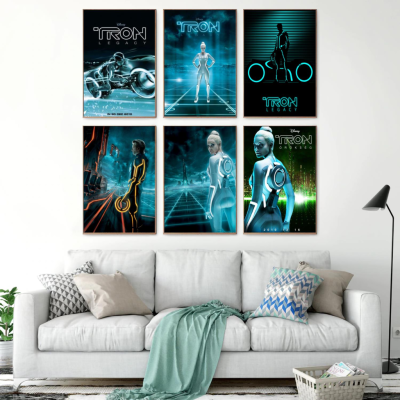 ส่วนบุคคล Tron Legacy ภาพยนตร์ตกแต่งโปสเตอร์ศิลปะสำหรับ Wall - Modern Family ตกแต่งห้องนอน-24X36ผ้าใบ Posters