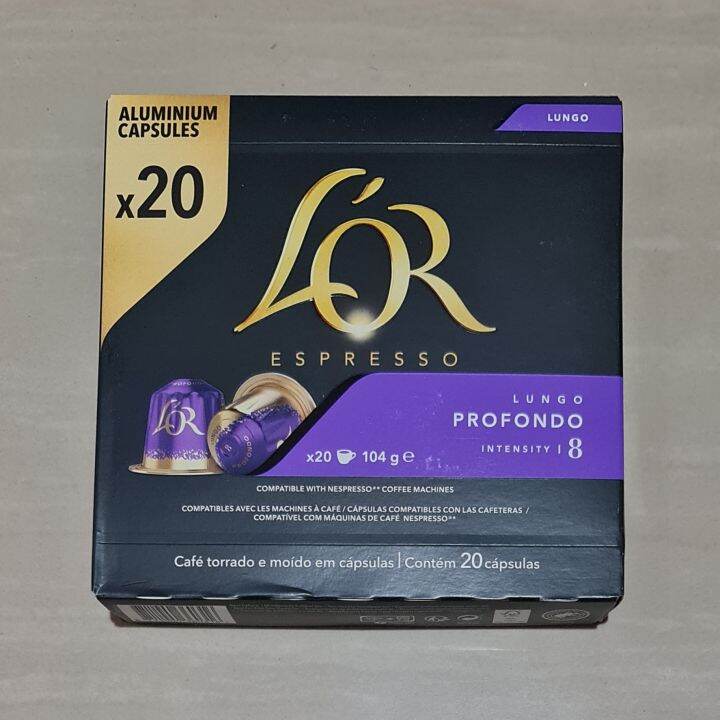 L'Or Espresso Lungo Profondo Intersity 8 20 Aluminium Capsules Coffee ...