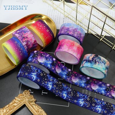 Starry Sky Gold Foil Grosgrain Ribbon for Gift Wrapping for Crafts  Hair Bows Making  Wreaths  Flower Bouquets and DIY Sewing Gift Wrapping  Bags